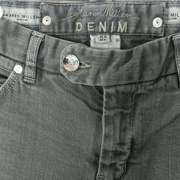 Karen Millen Denim Grey Jeans Size 6 - Picture 2 of 4